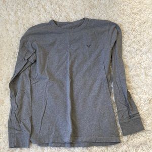 Classic gray long sleeve tee American Eagle